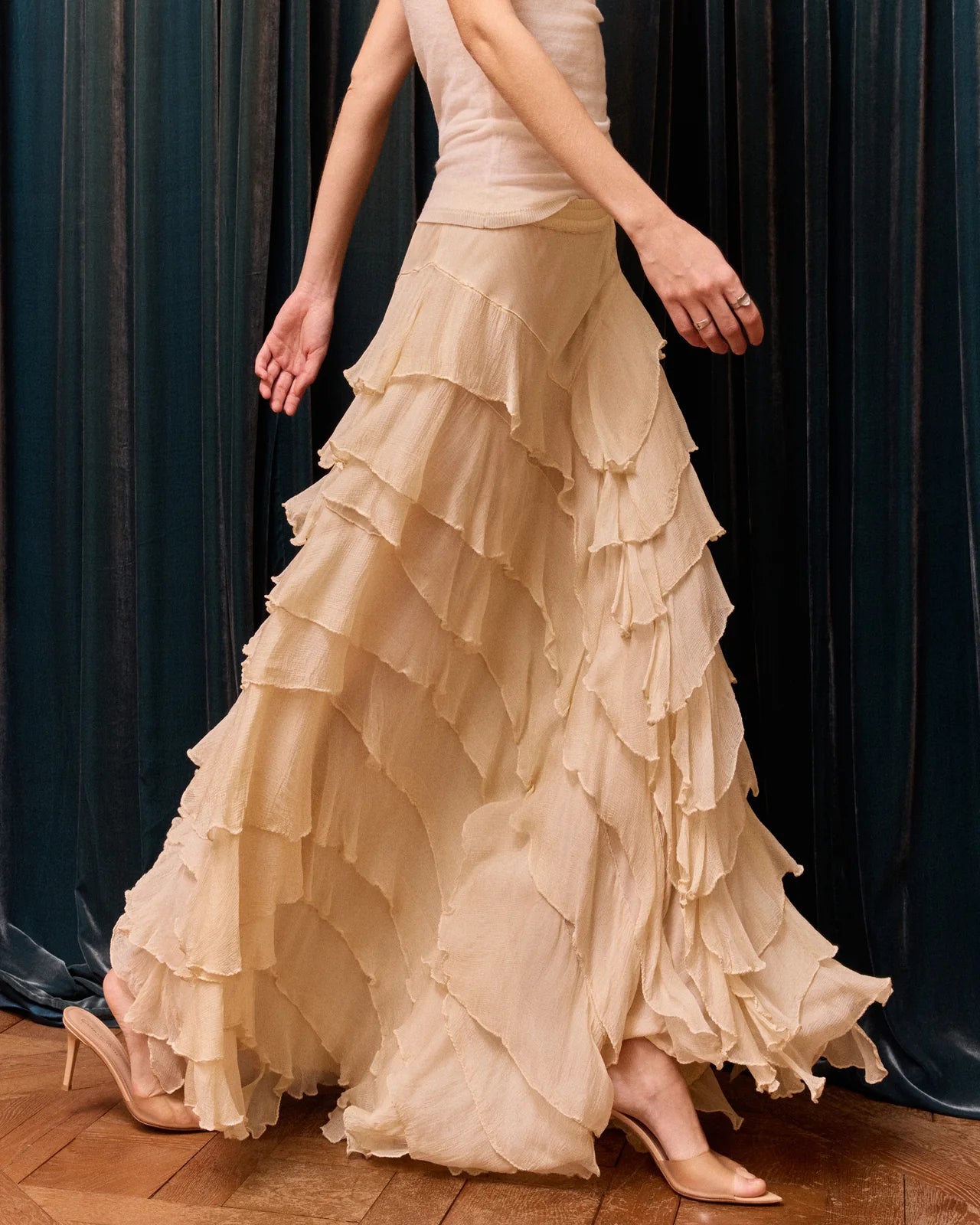 Cherry ruffle skirt Mes Desmoiselles