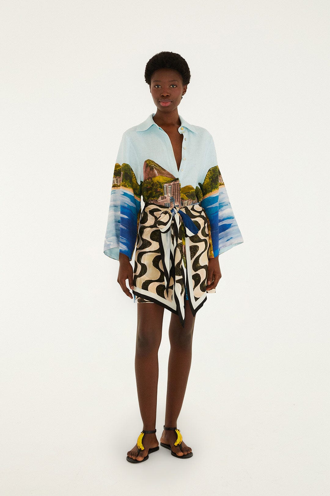 Copacabana beach long sleeve kimono
