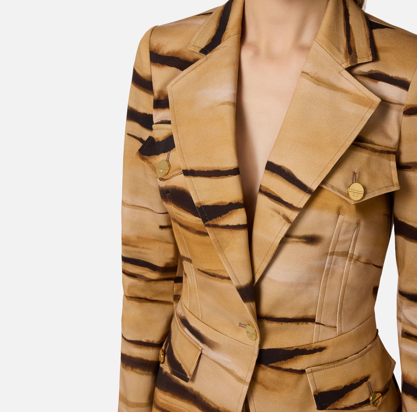 Animal print blazer Elisabetta Franchi