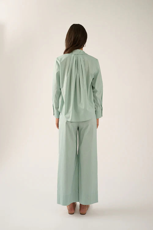 Marcello Cotton Trousers Oscar The Collection - Pacific Blue