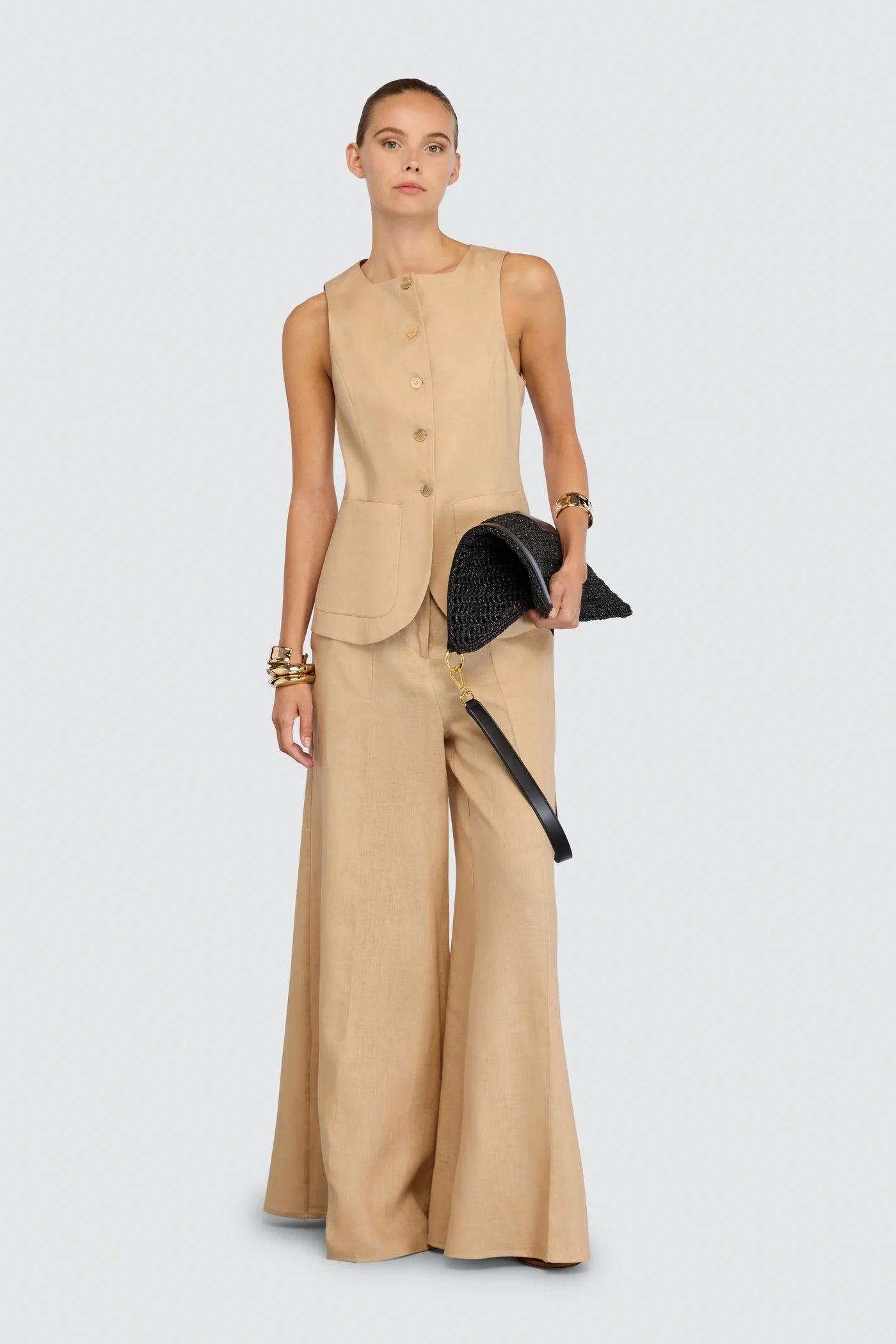 Glenna linnen waistcoat Semi Couture