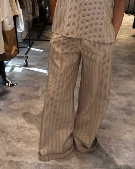 Antonelli Firenze Steven broek in beige met bordeaux streepje