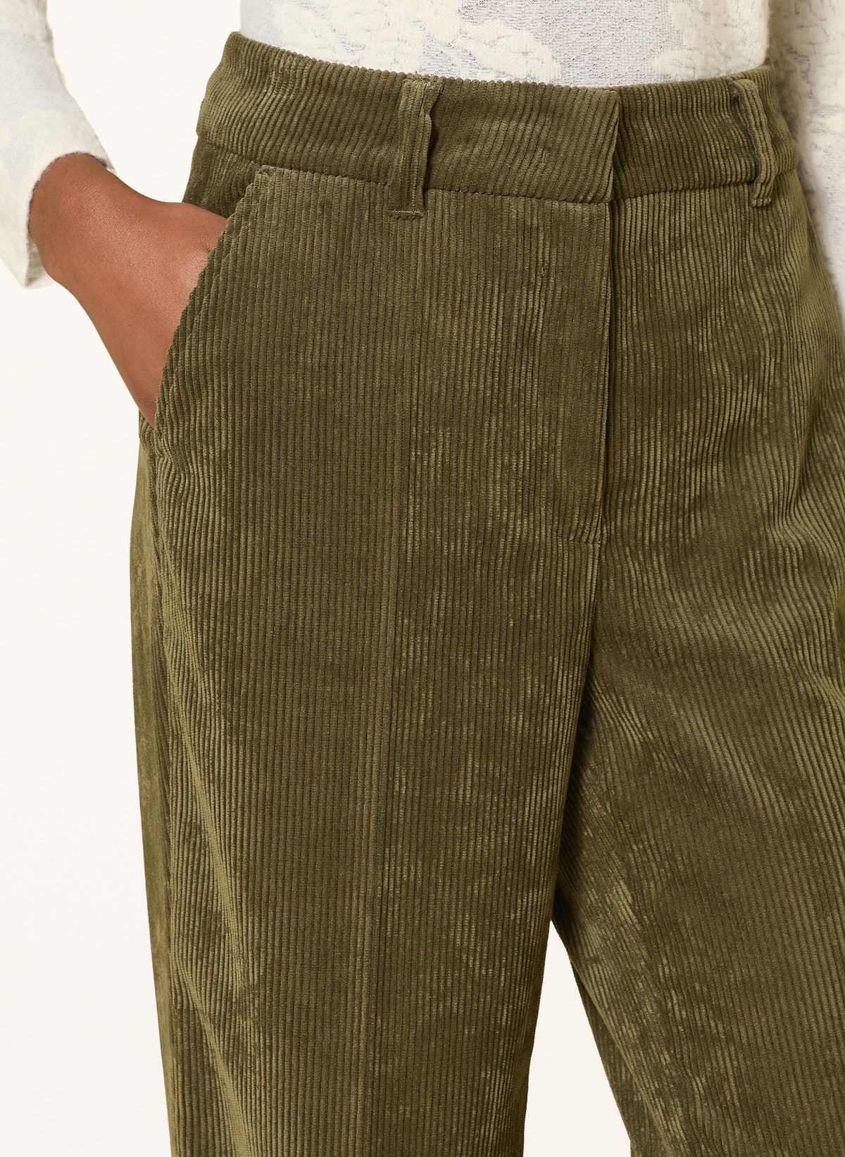 amelie olive corduroy pant cambio