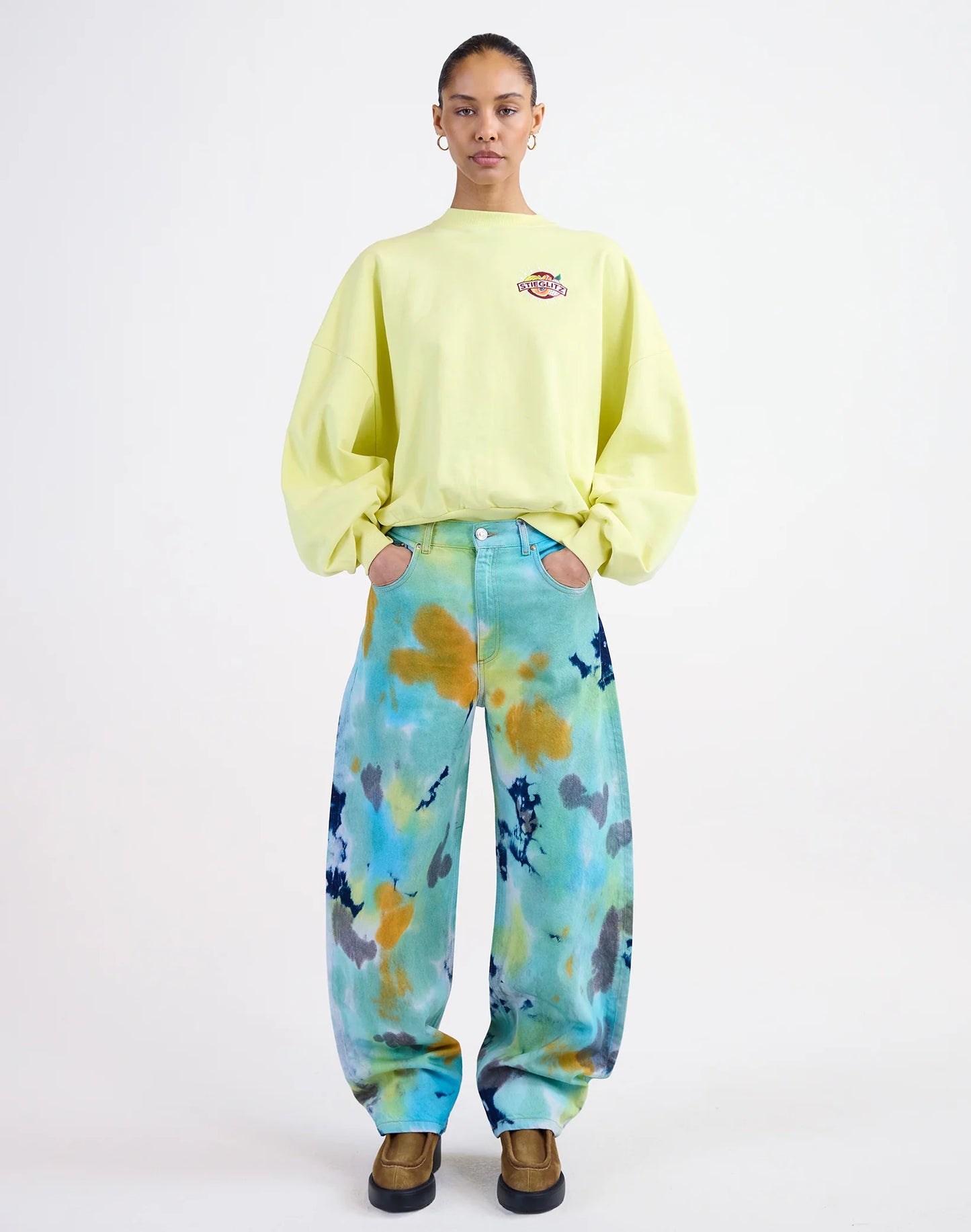 cindy oversized sweater stieglitz yellow
