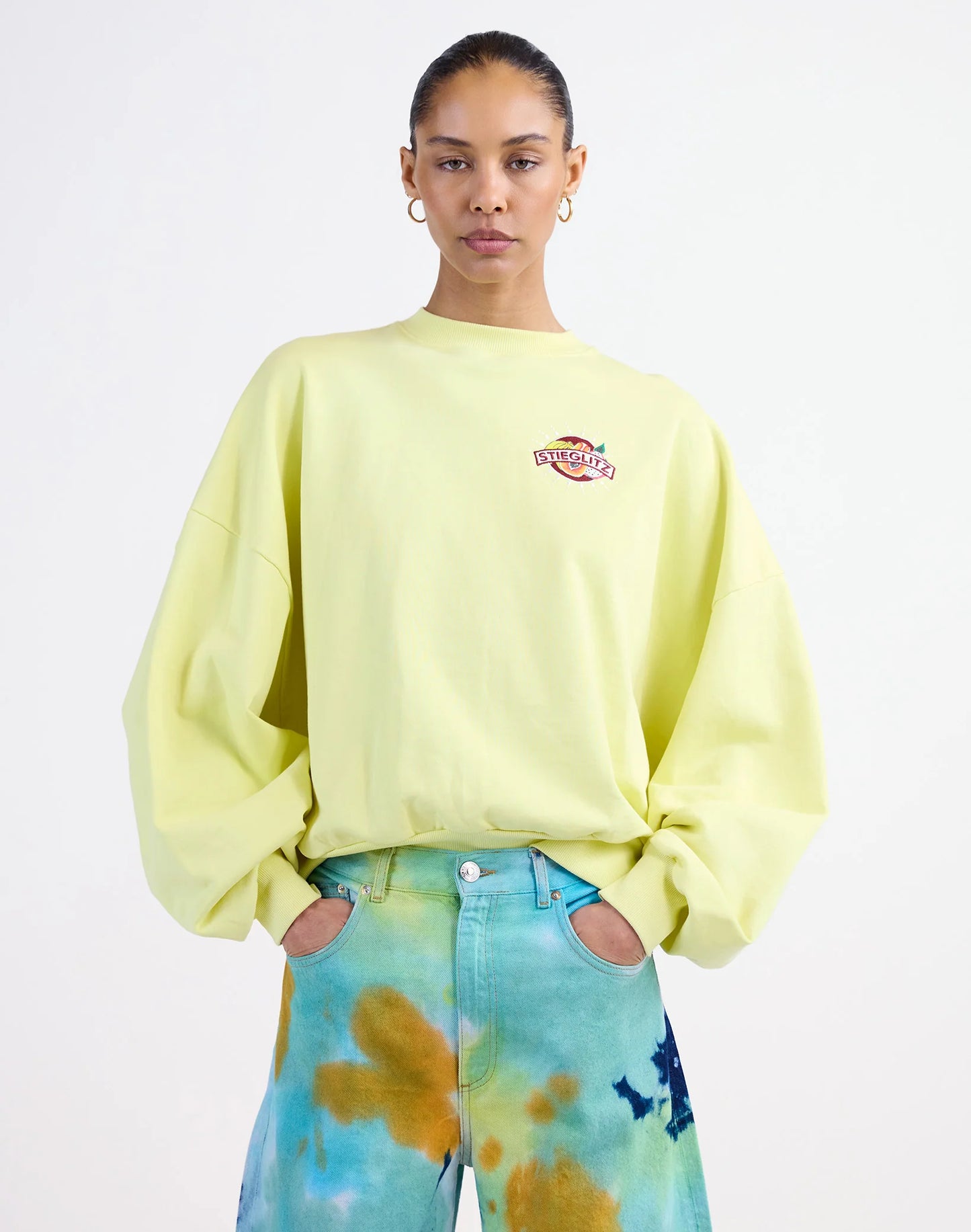 cindy oversized sweater stieglitz yellow