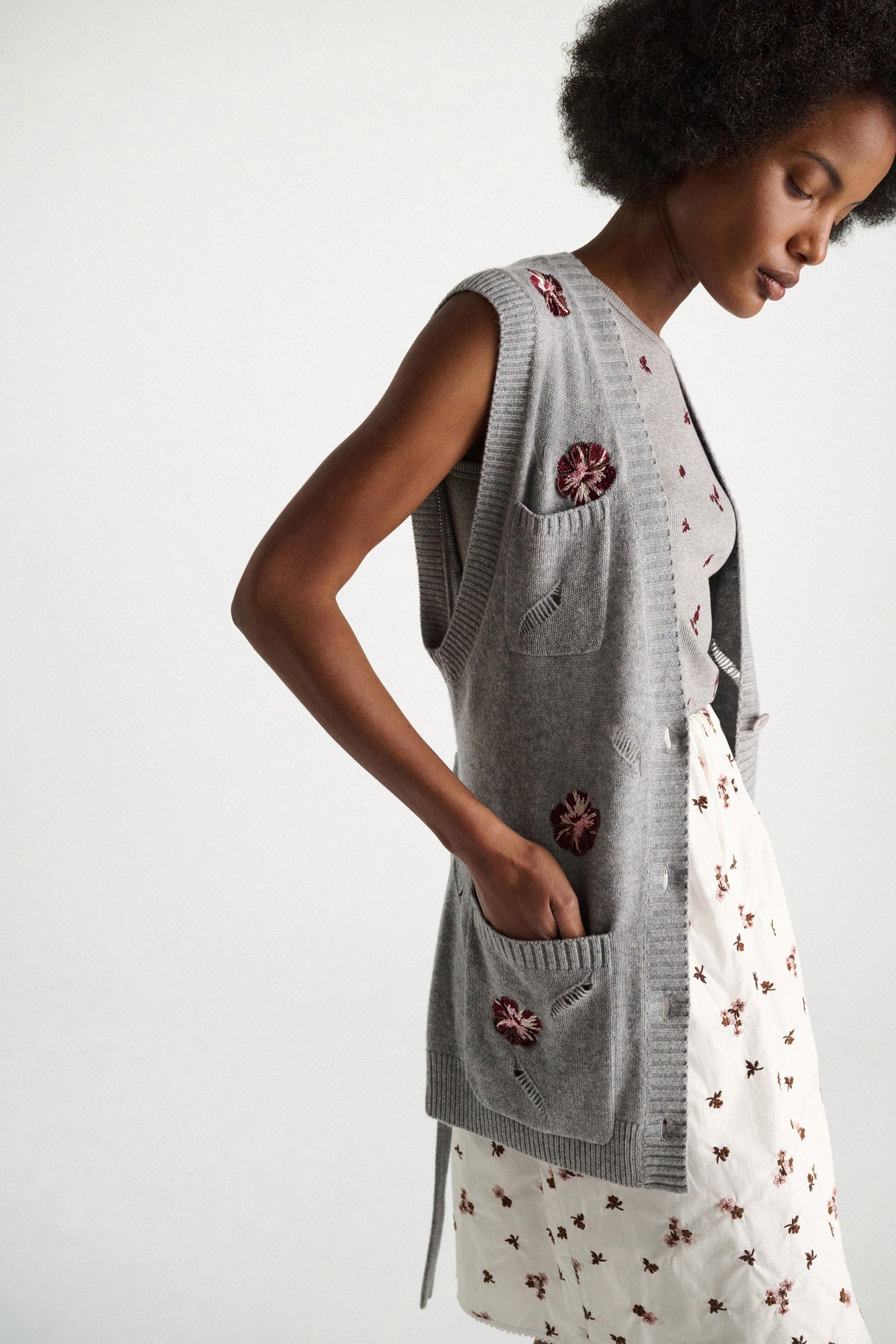 blooming statement gilet