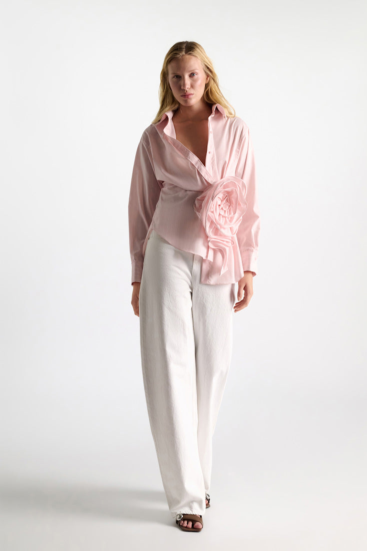 striped power blouse