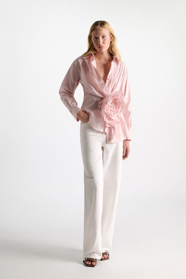 striped power blouse