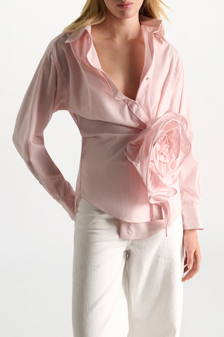 striped power blouse