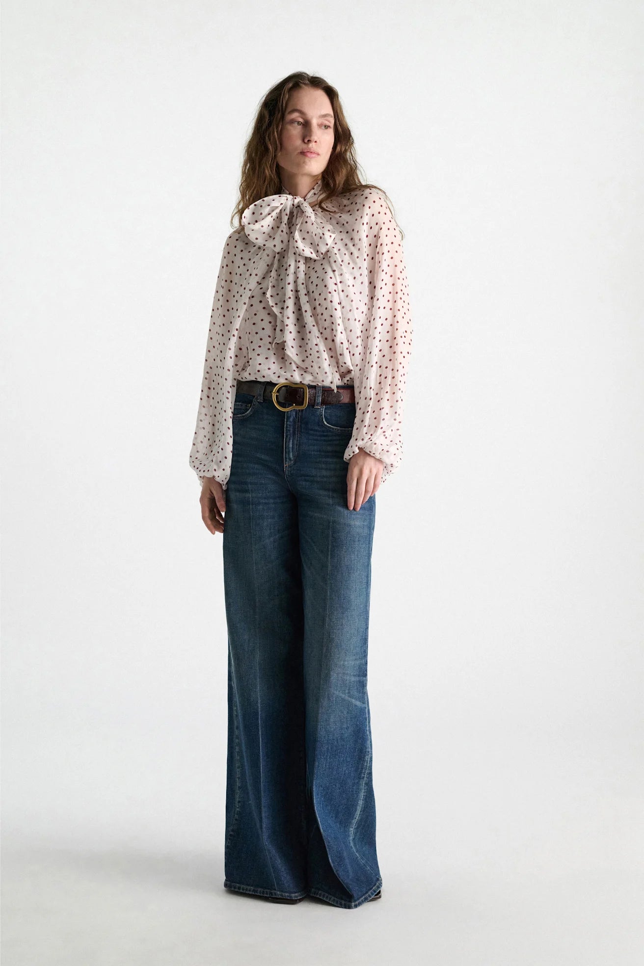 dancing dots blouse