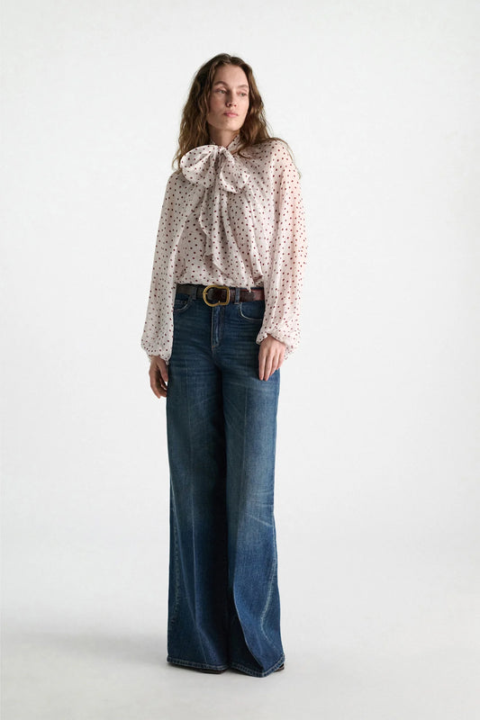 dancing dots blouse