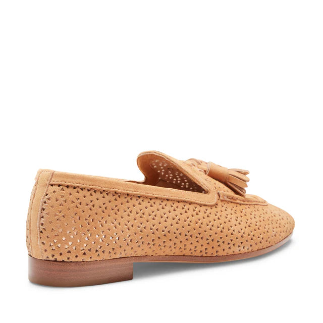 Fratelli Rossetti Brera Loafer Geperforeerd Leder met Kwastje — Camel