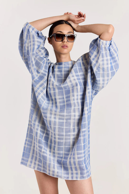 Georgette Dress SC Check blue