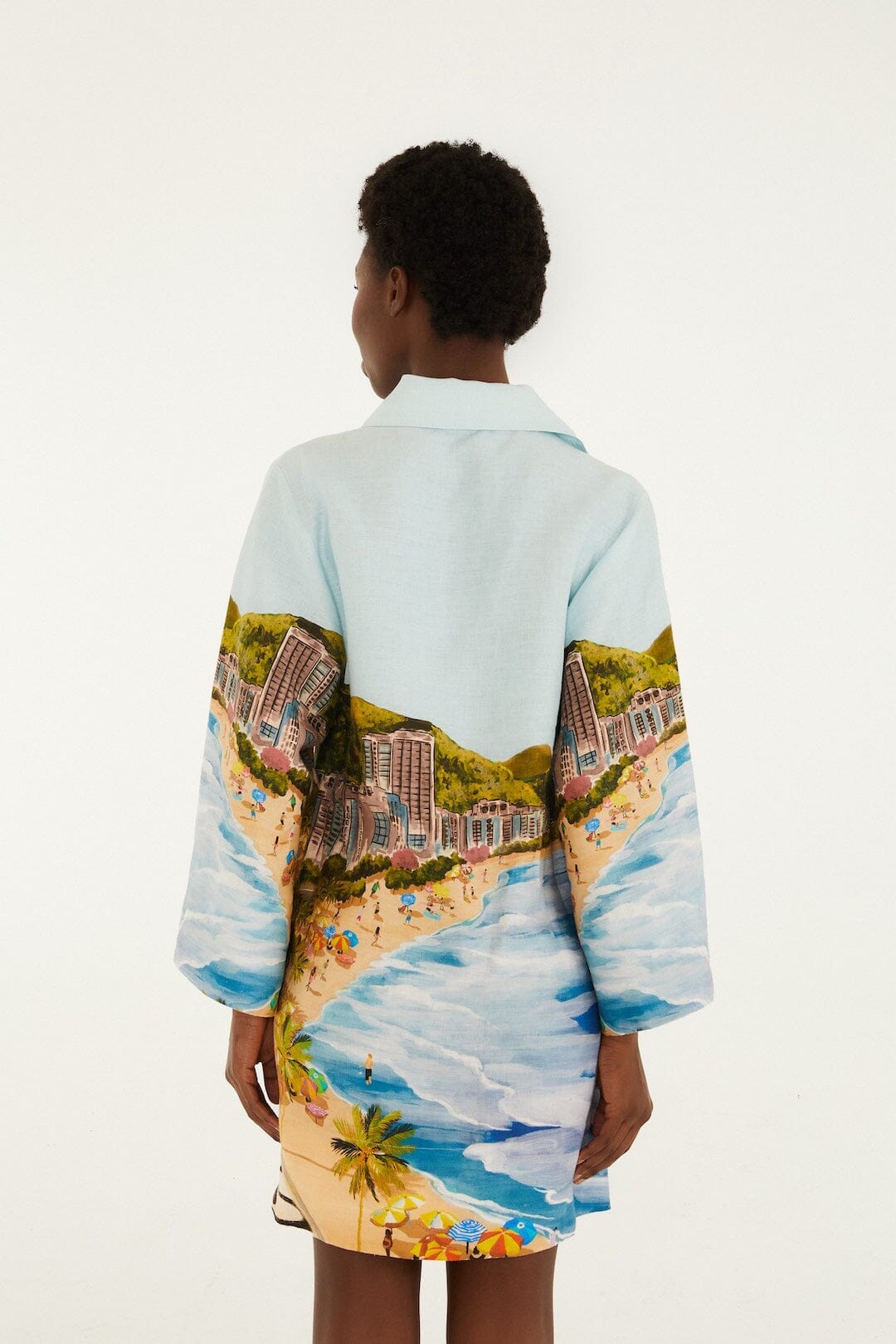 Copacabana beach long sleeve kimono