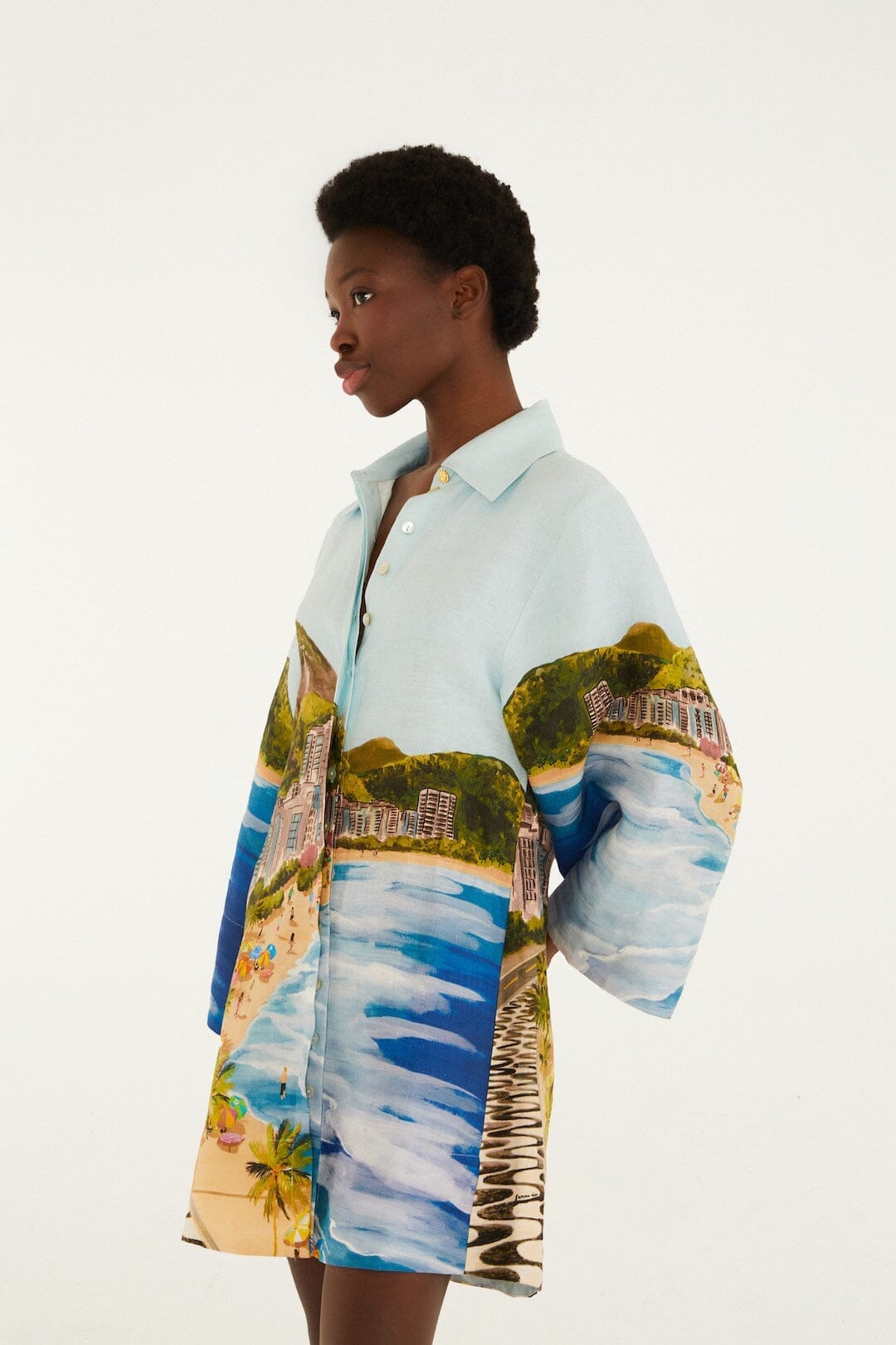 Copacabana beach long sleeve kimono