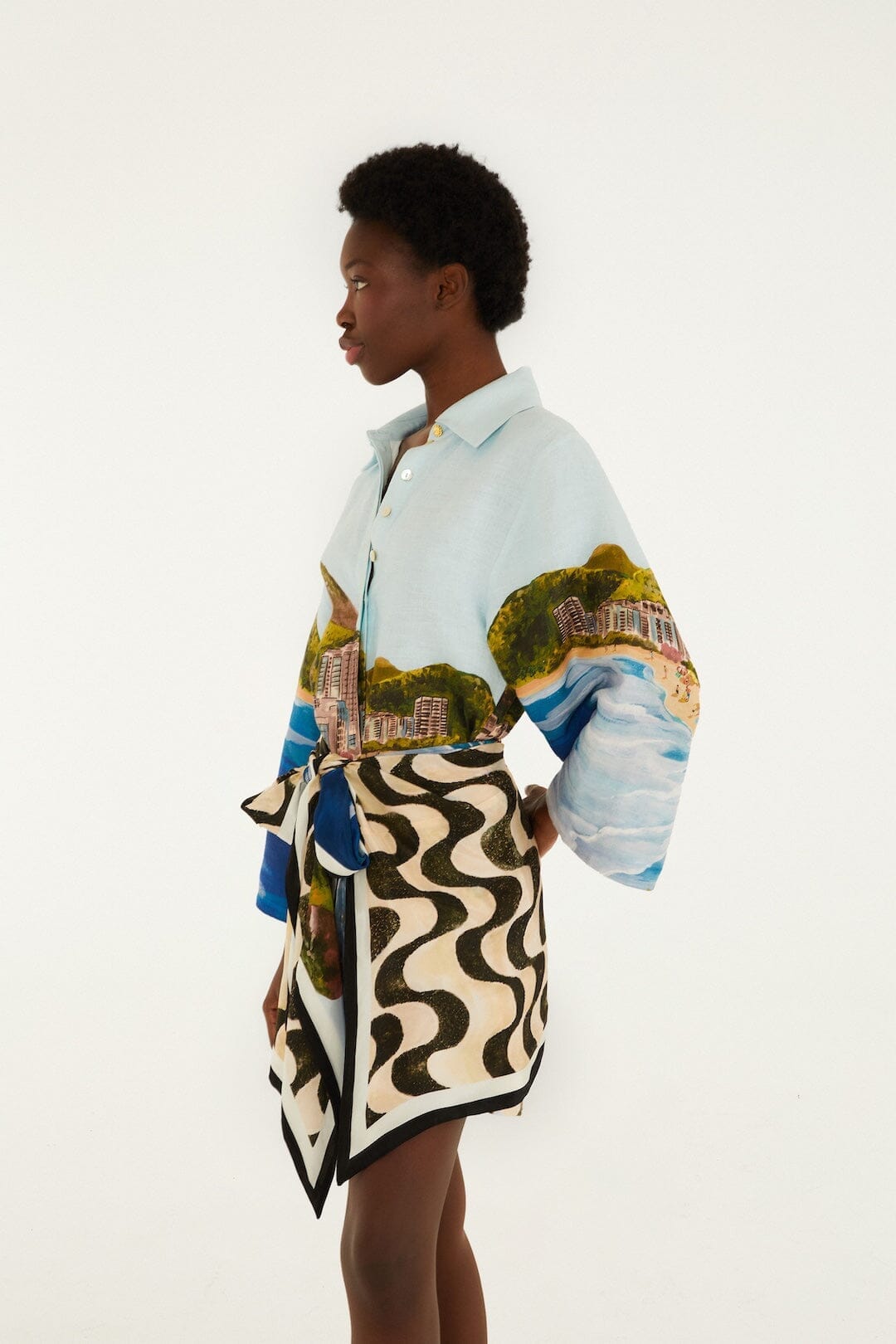 Copacabana beach long sleeve kimono