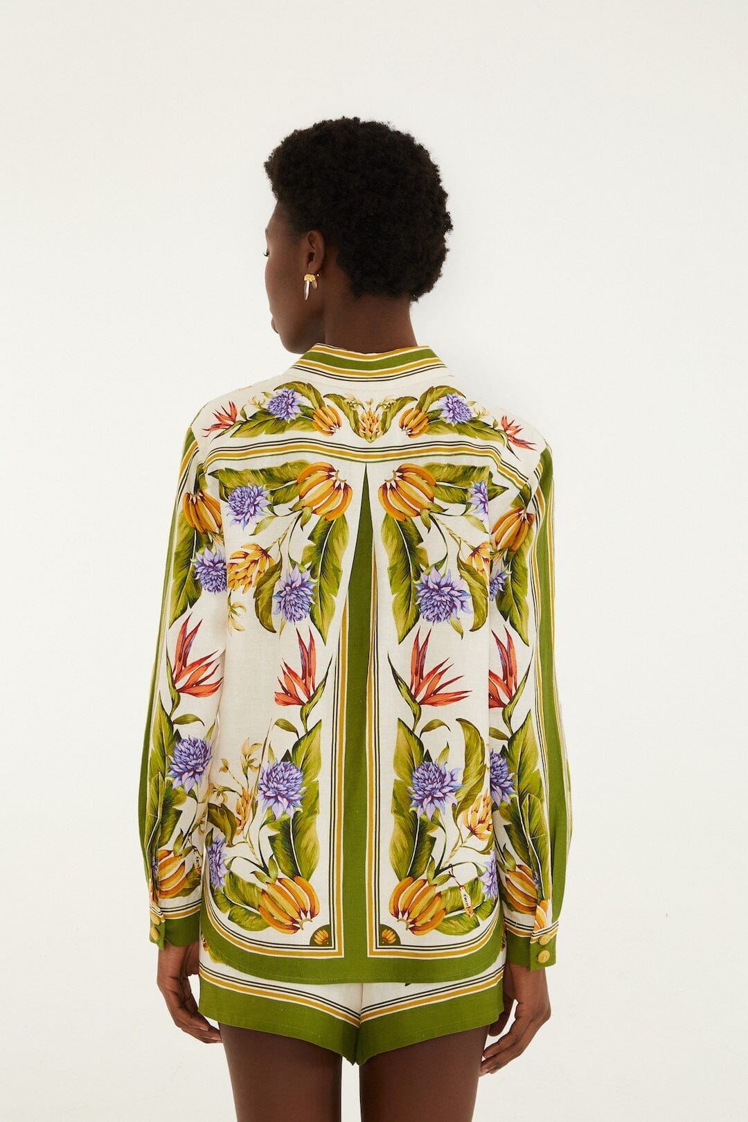 tropical scarf blouse