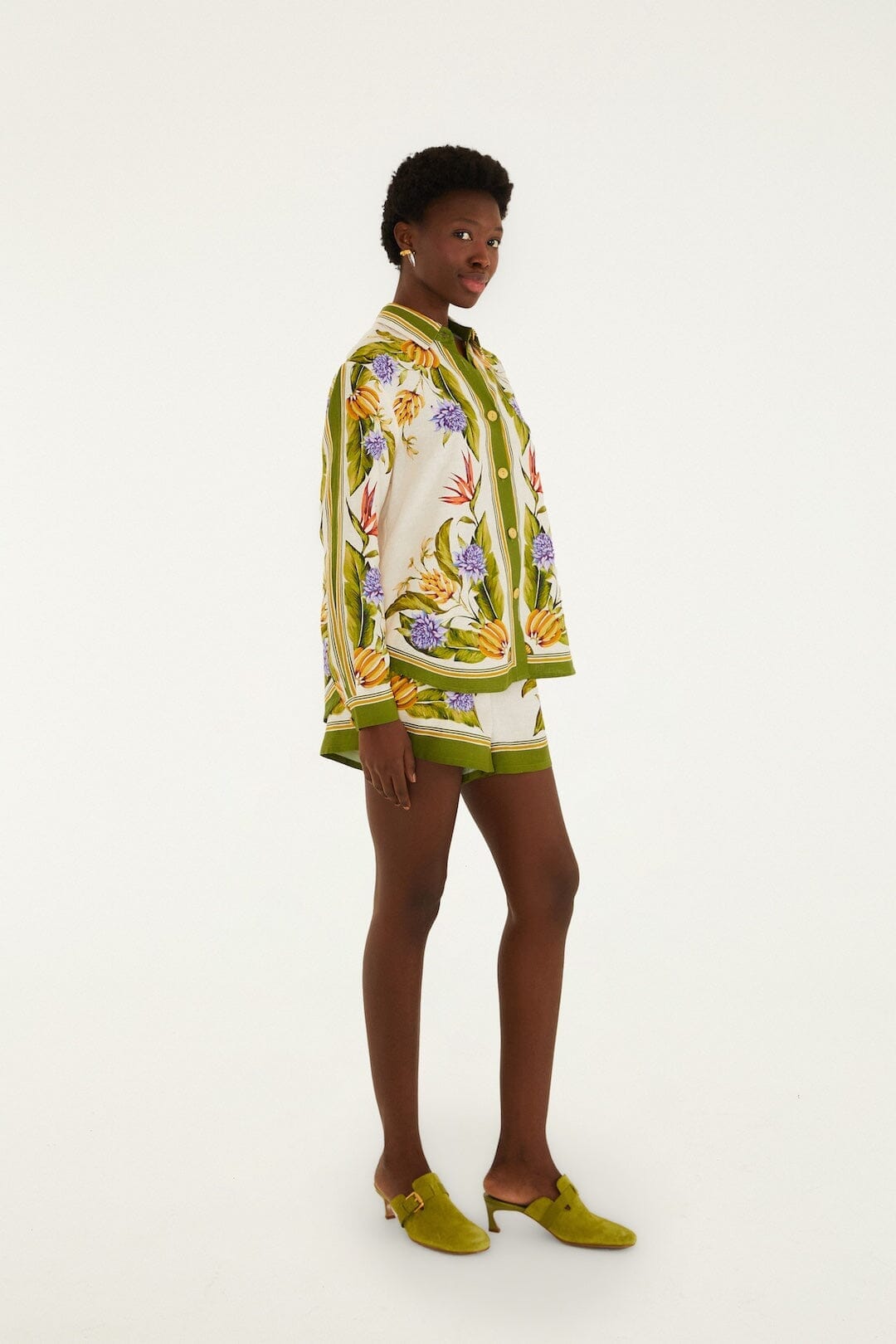 tropical scarf shorts