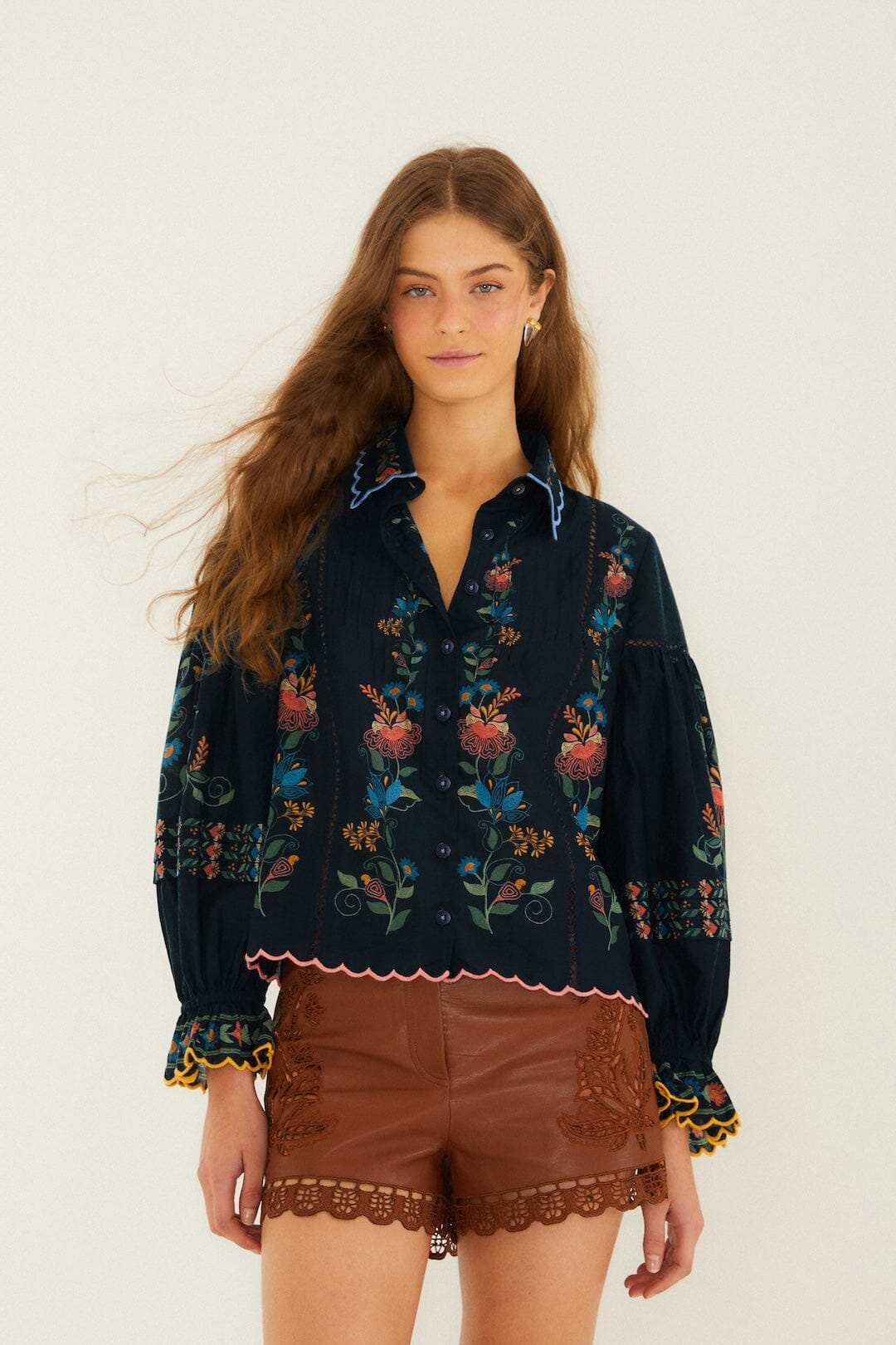 stitched garden blouse Farm