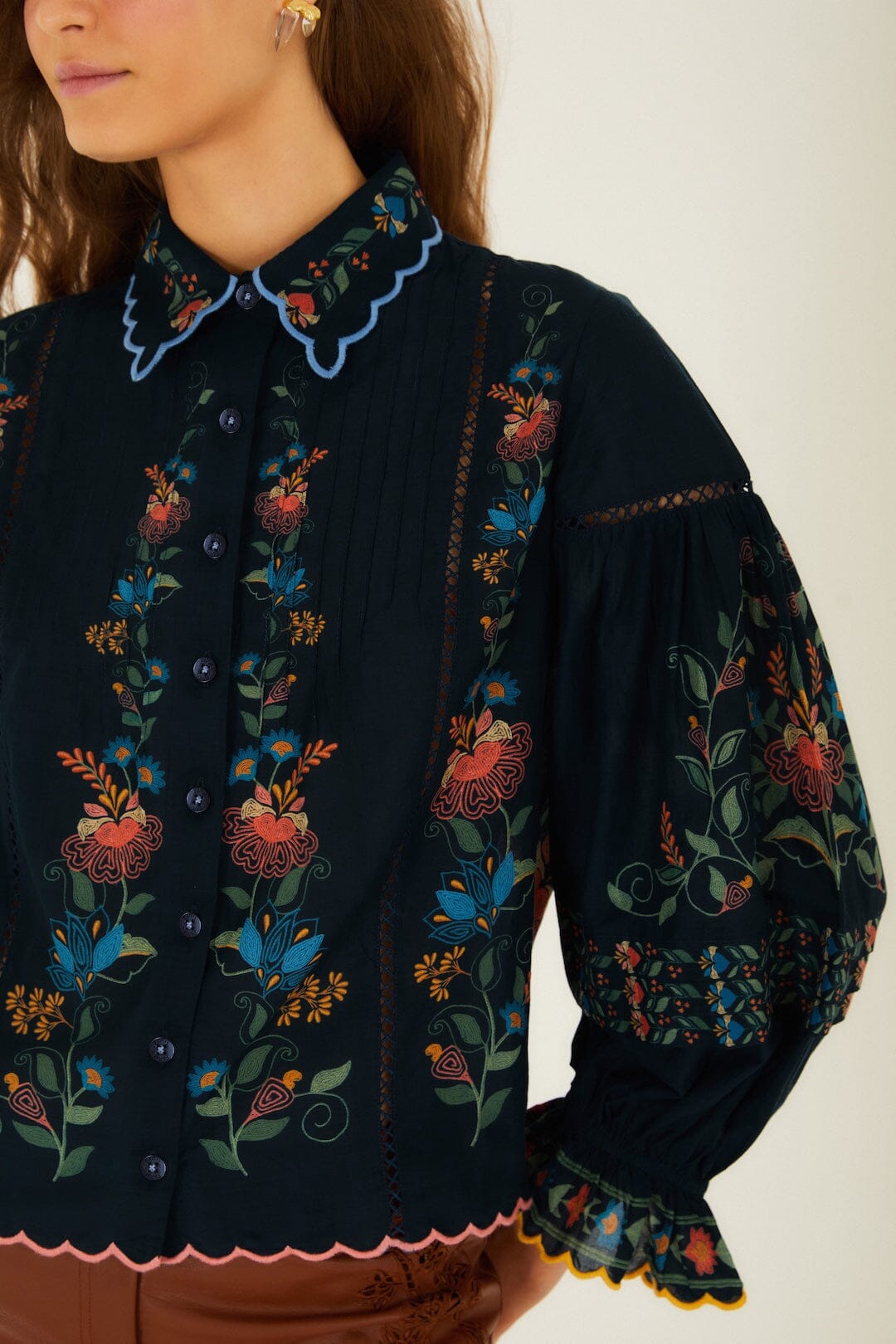 stitched garden blouse Farm