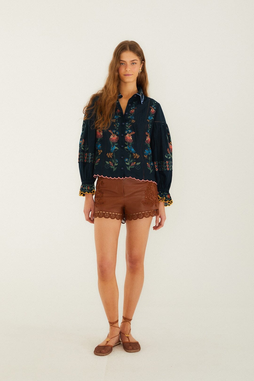 stitched garden blouse Farm
