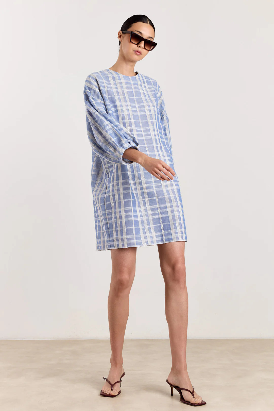 Georgette Dress SC Check blue