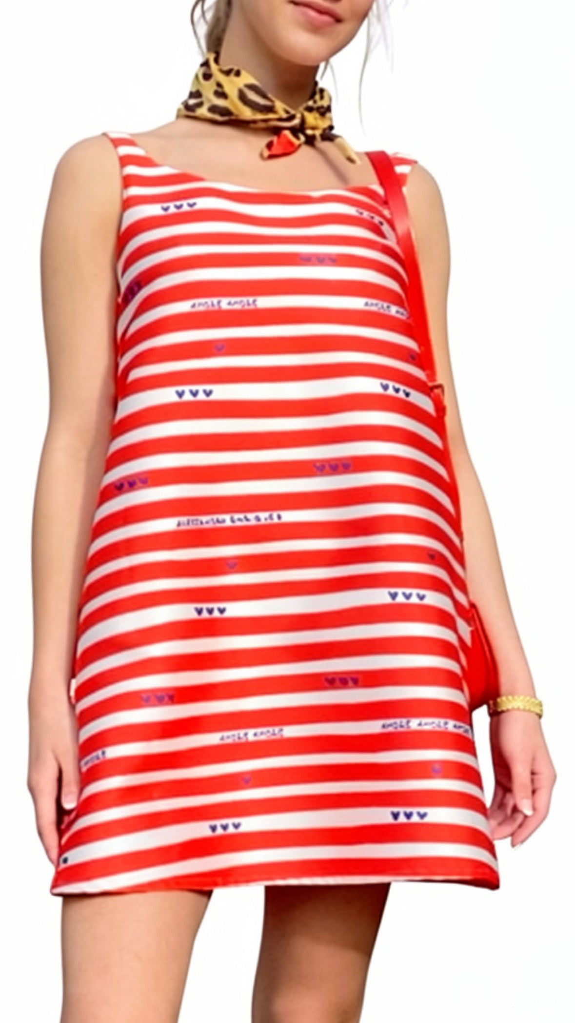 Dress Enriquez D111 Righe rosse piccole