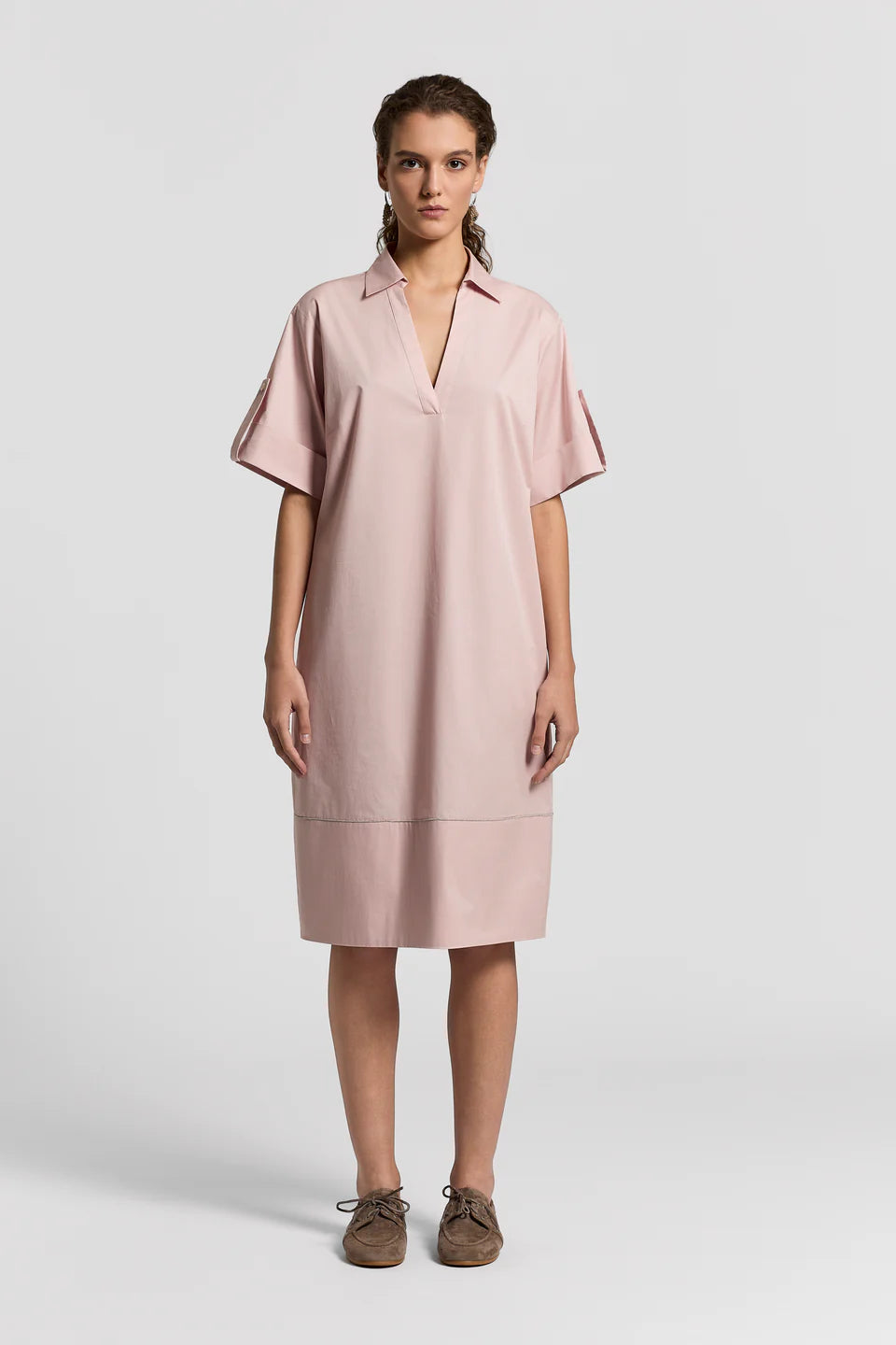 Cotton Dress Peserico A02513 Pink
