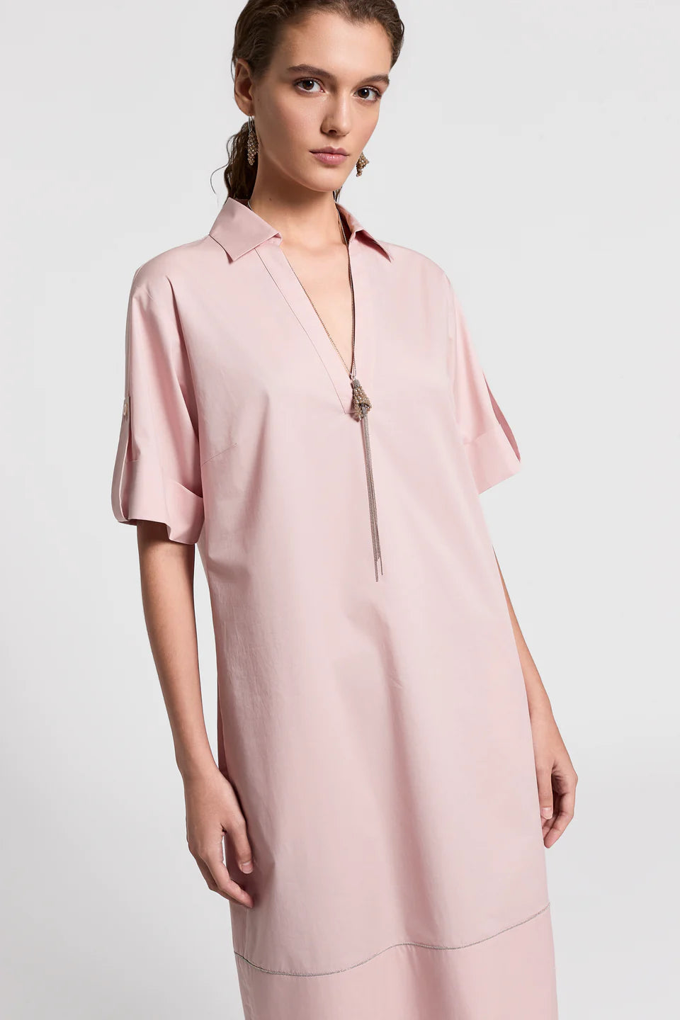 Cotton Dress Peserico A02513 Pink