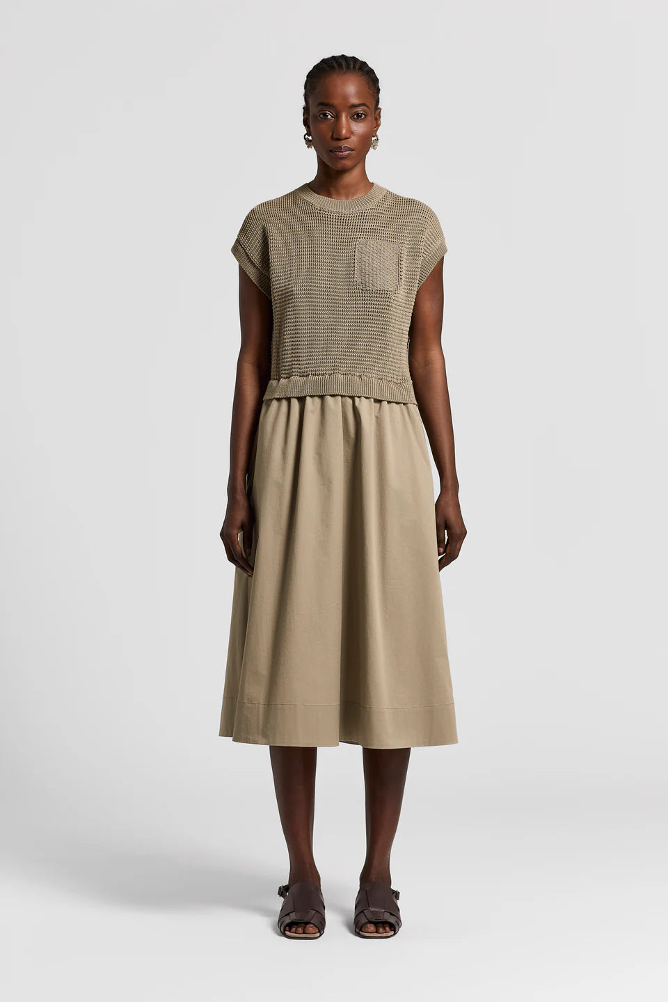 jurk Peserico A82139F07 sand