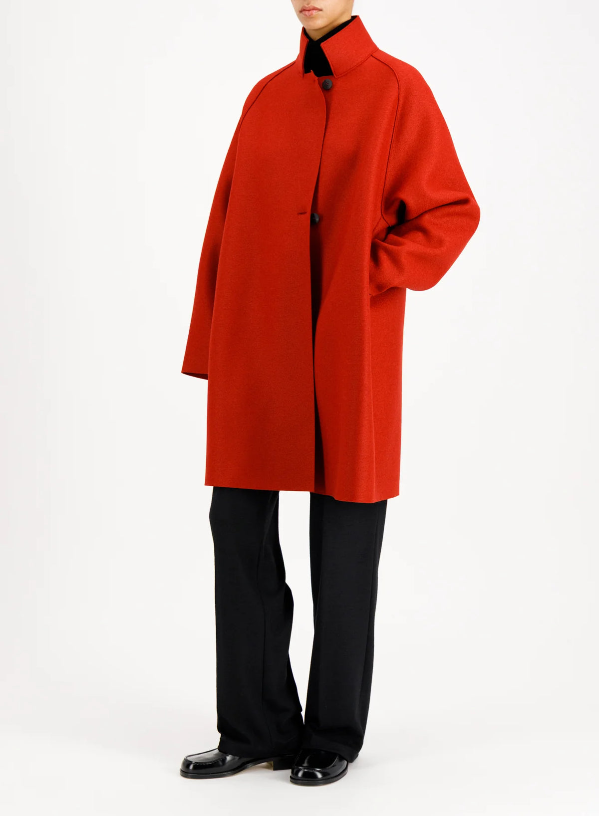 raglan cape pressed wool HW
