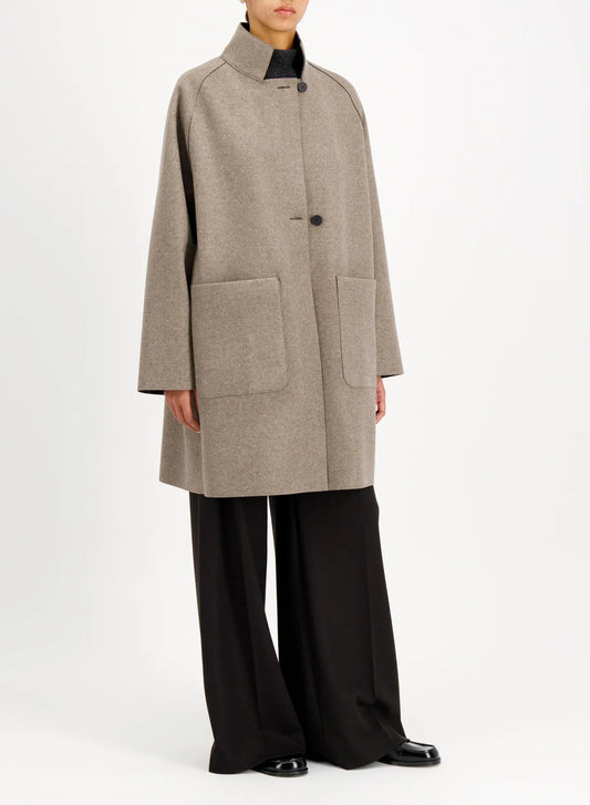 reversible raglan cape with Loro Piana favric