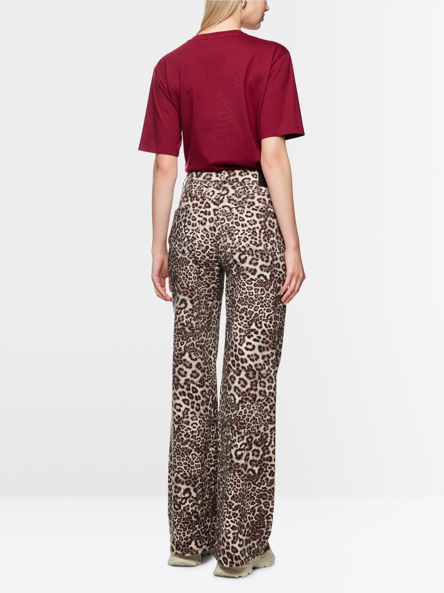 leopard jeans