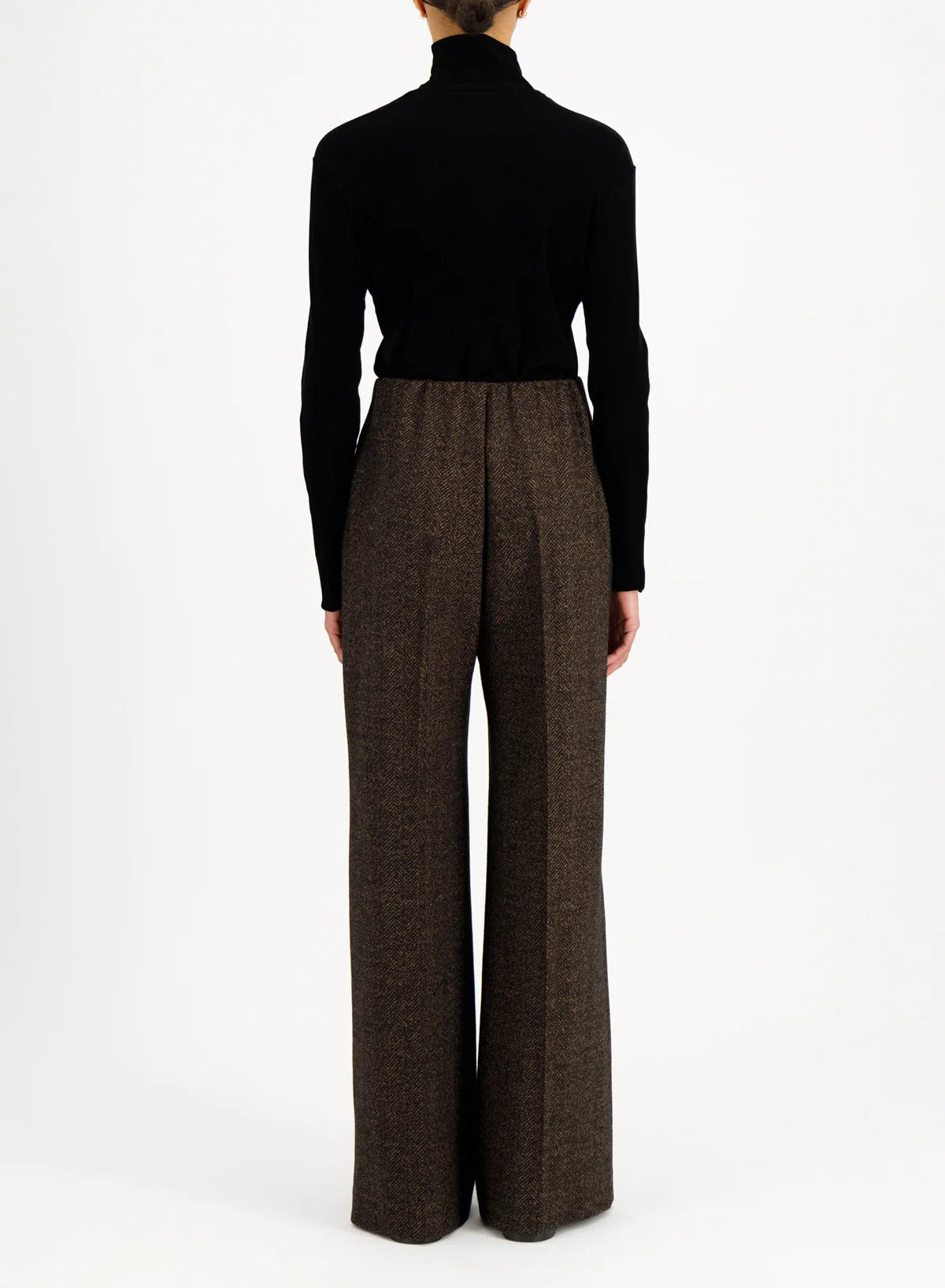 Flared Trousers Donegal Herringbone Harris Wharf