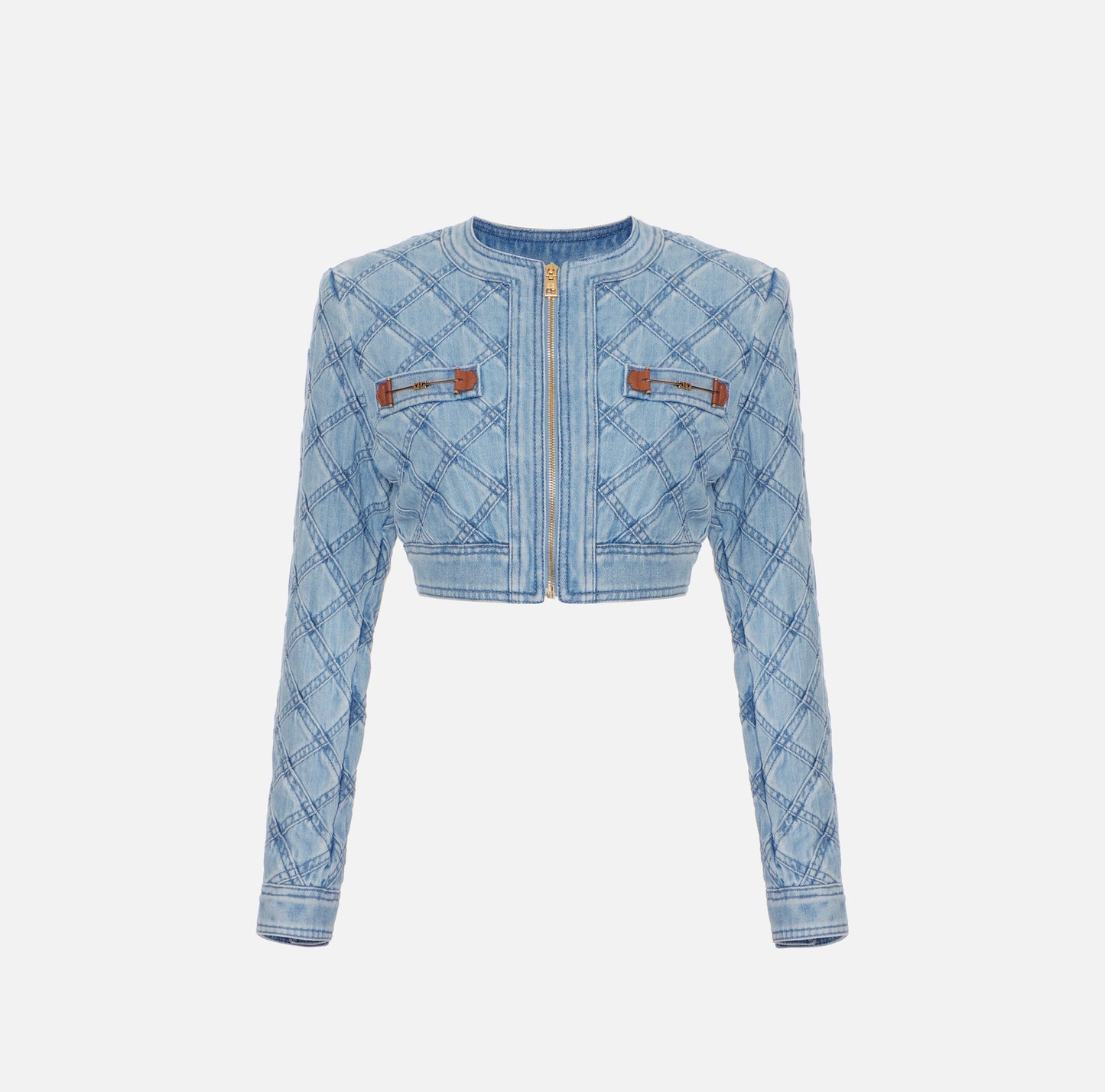 Elisabetta Franchi Denim Veste Ruitpatroon