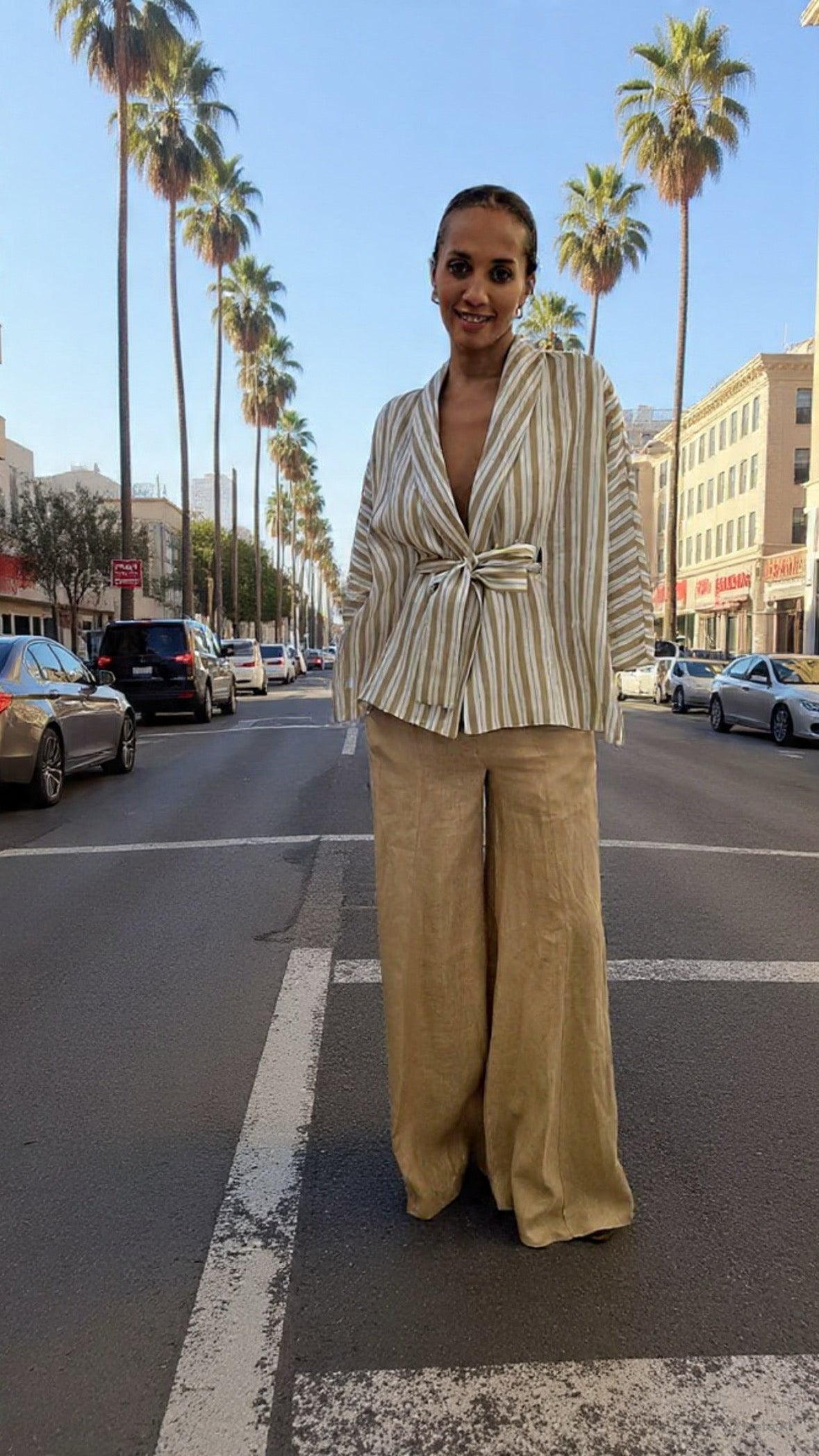 stripe kimono blouse Semi Couture