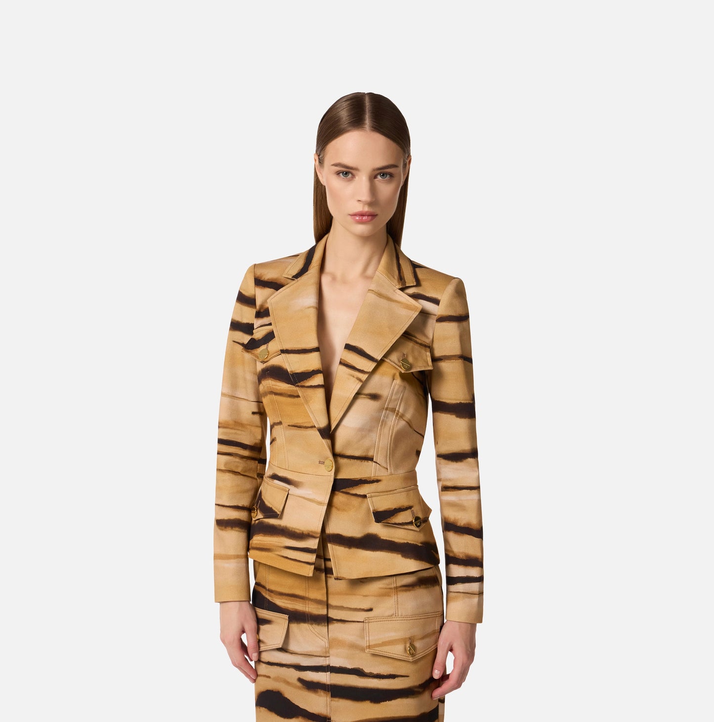 Animal print blazer Elisabetta Franchi