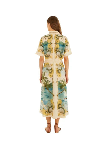 Royal sea midi dress Farm Rio