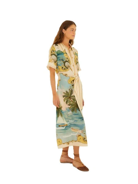 Royal sea midi dress Farm Rio