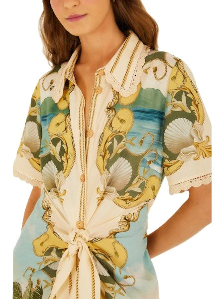 Royal sea midi dress Farm Rio