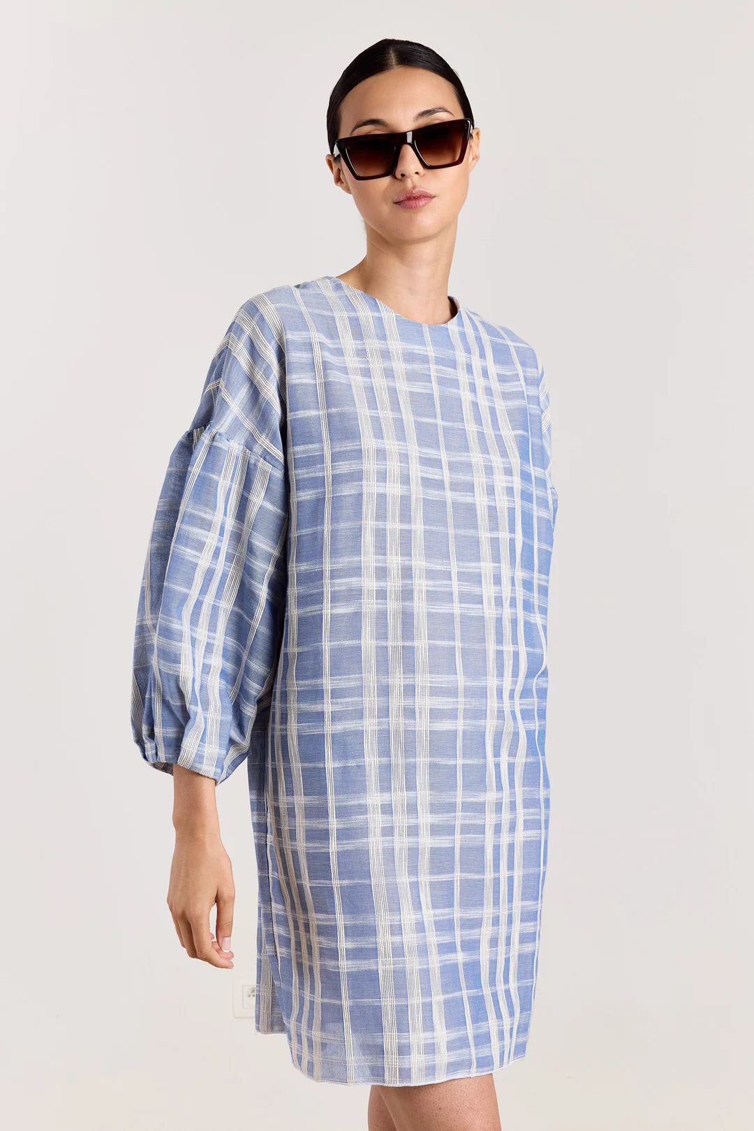Georgette Dress SC Check blue