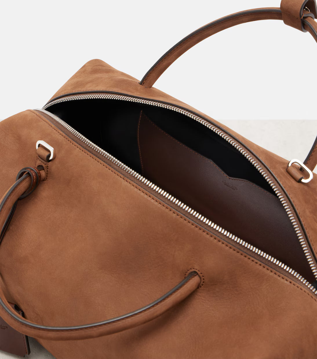 holdall suede bag maxmara chocolat
