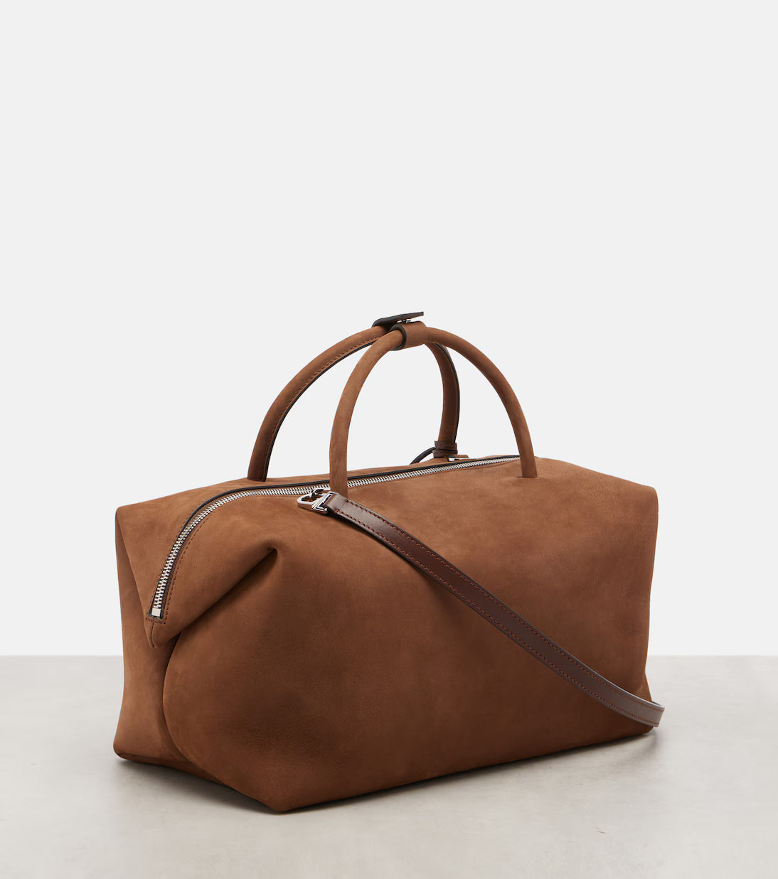 holdall suede bag maxmara chocolat