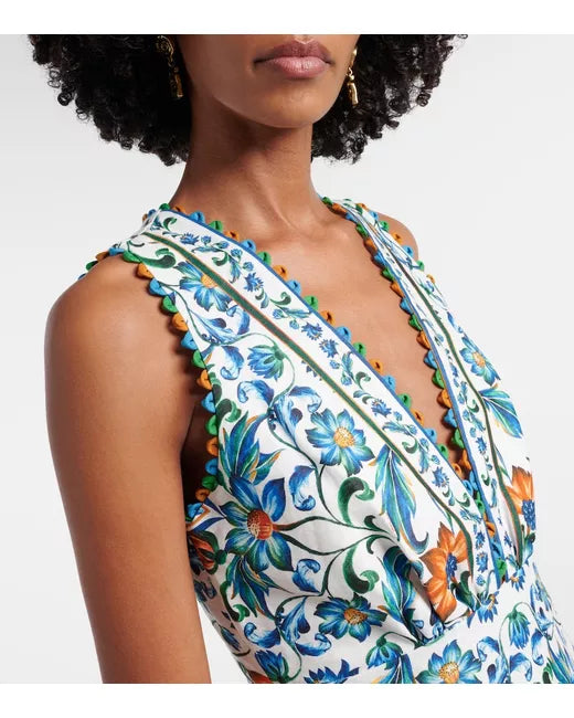 Flora tile midi dress Farm Rio