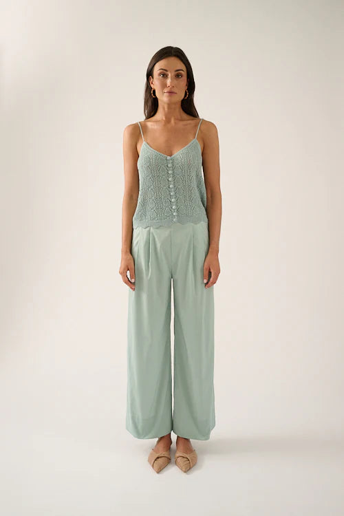 Marcello Cotton Trousers Oscar The Collection - Pacific Blue