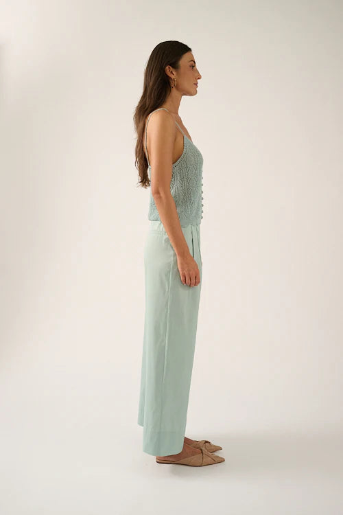 Marcello Cotton Trousers Oscar The Collection - Pacific Blue