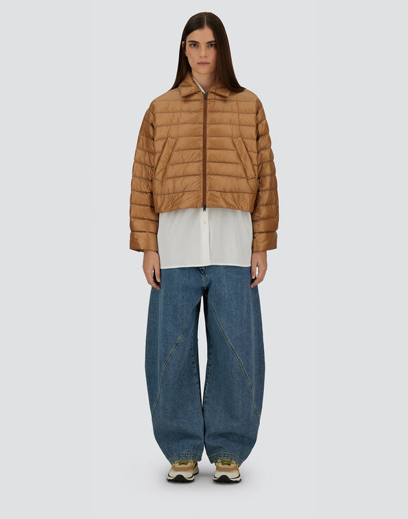 Herno Cropped Jacket Nylon Piumino