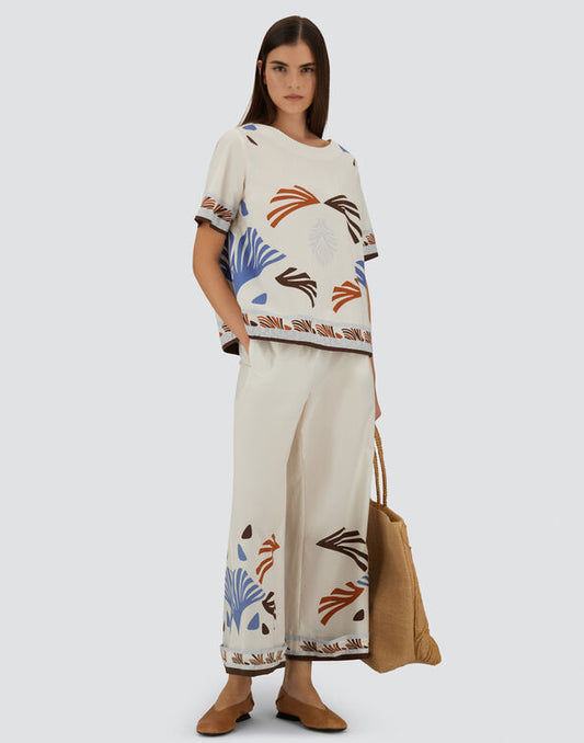 Herno Broek Zomerprint Katoen