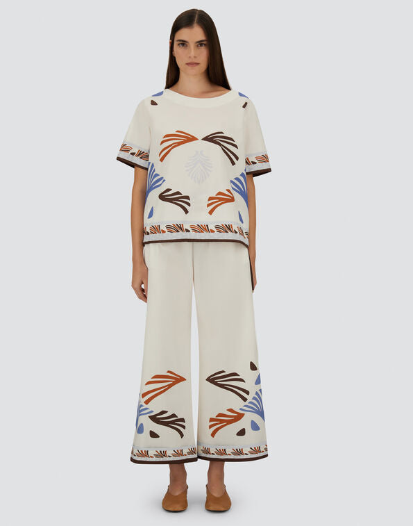 Herno Broek Zomerprint Katoen