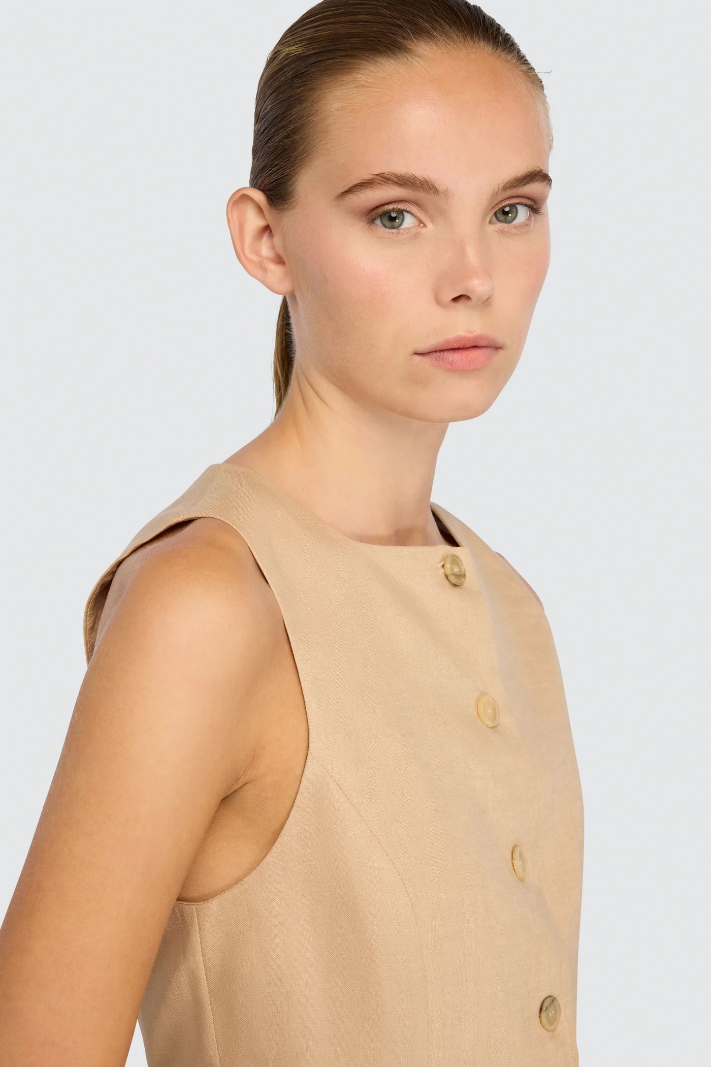 Glenna linnen waistcoat Semi Couture